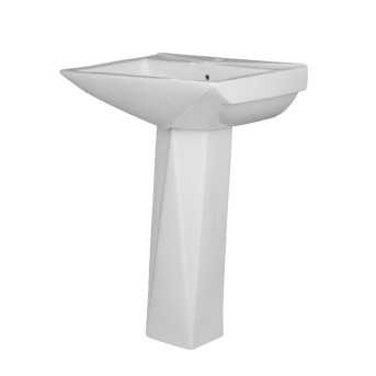 Buy Belmonte Crystal Set Pedestal Wash Basin | Wall Mount | Ceramic...