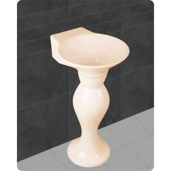 Buy Belmonte Dolphin Set Pedestal Wash Basin | Wall Mount | Ceramic...