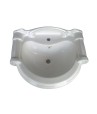 Belmonte Ceramic U Shape Pedestal Wash Basin Sterling 25 x 18 Inch White