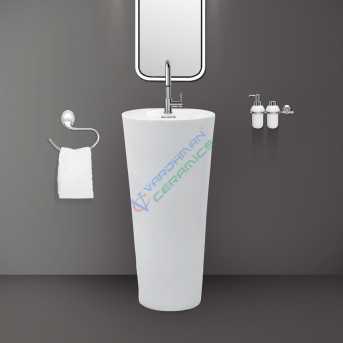 Buy Belmonte Free Standing Wash Basin One Piece - Jeker White