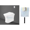 Belmonte Combo of Wall Hung Toilet Battle with Pneumatic Concealed Cistern - White