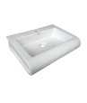 Belmonte Table Top Wash Basin Book 22 Inch X 16 Inch - White