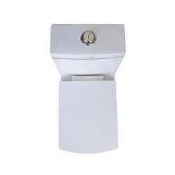 Combo of BM Belmonte Western Commode Square with Counter Pedestal Wash Basin - White