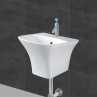 Belmonte Wall Hung Semi Pedestal Wash Basin Kubica - White