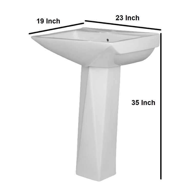 Wash basin size in on sale inches